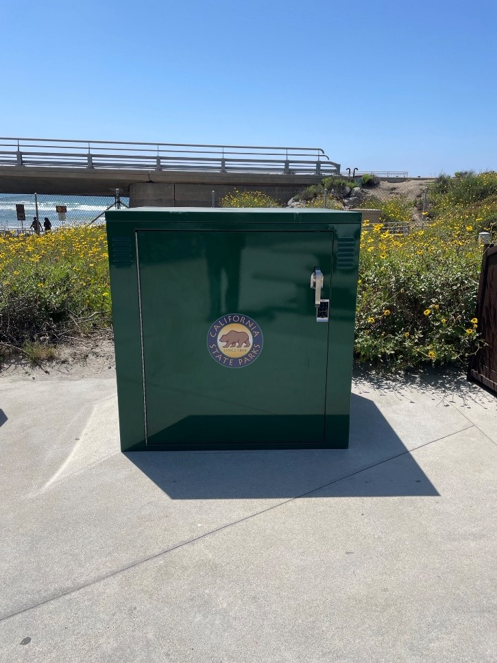 Image of the beach wheelchair locker